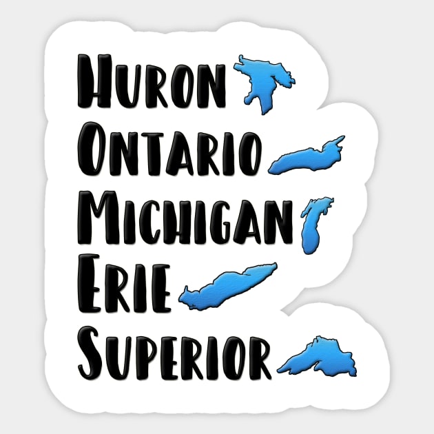 Great Lakes HOMES with Lake Outlines Sticker by gorff